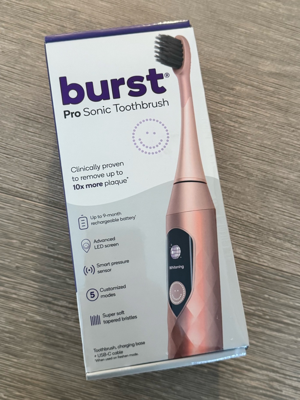 Burst Pro Sonic Toothbrush - Rose Gold
